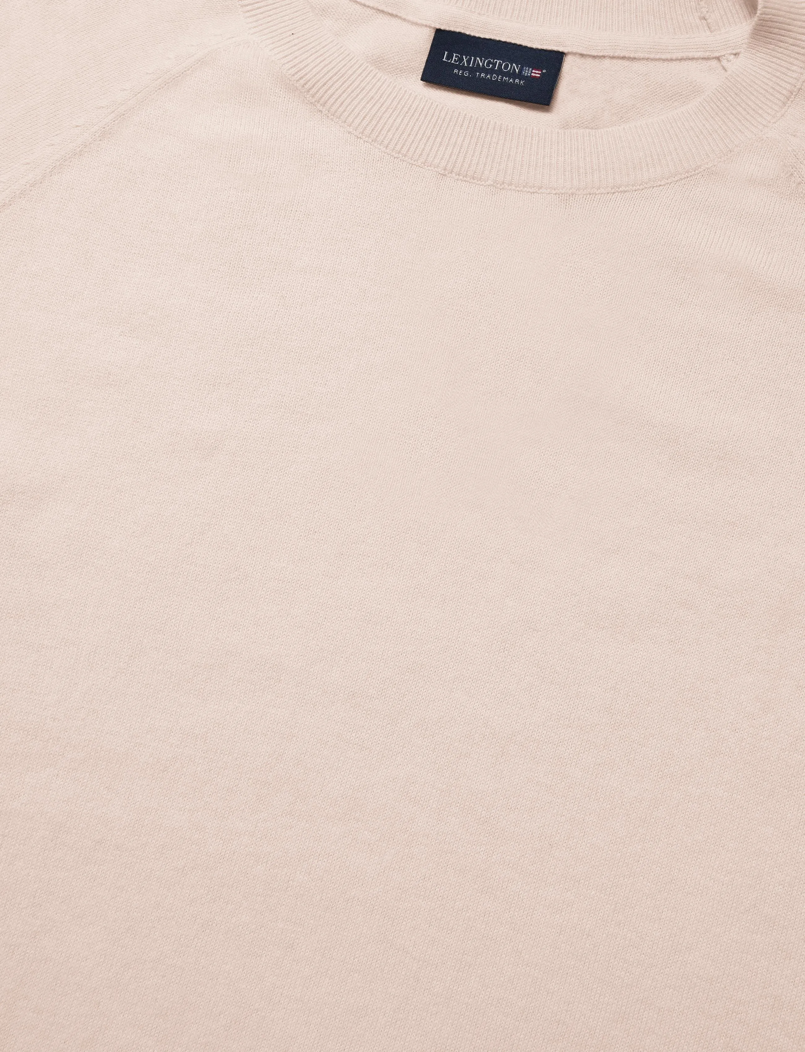 Lexington Clothing - Cashmere Blend Raglan Sweater - striktrøjer - light pink - 2