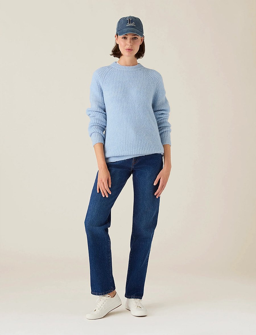 Lexington Clothing - Alpaca Blend Raglan Sweater - striktrøjer - light blue - 0