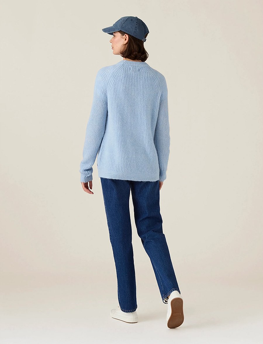 Lexington Clothing - Alpaca Blend Raglan Sweater - striktrøjer - light blue - 2