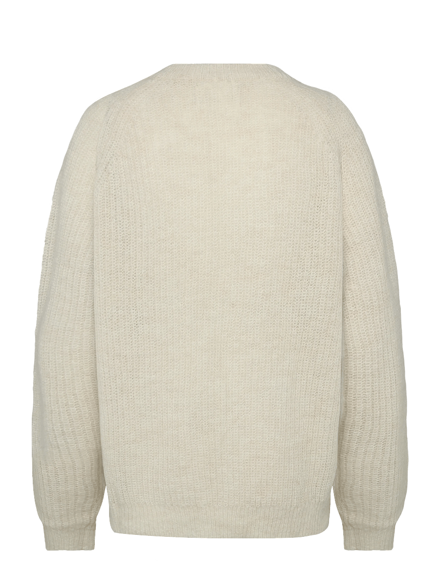 Lexington Clothing - Alpaca Blend Raglan Sweater - stickade tröjor - offwhite melange - 2
