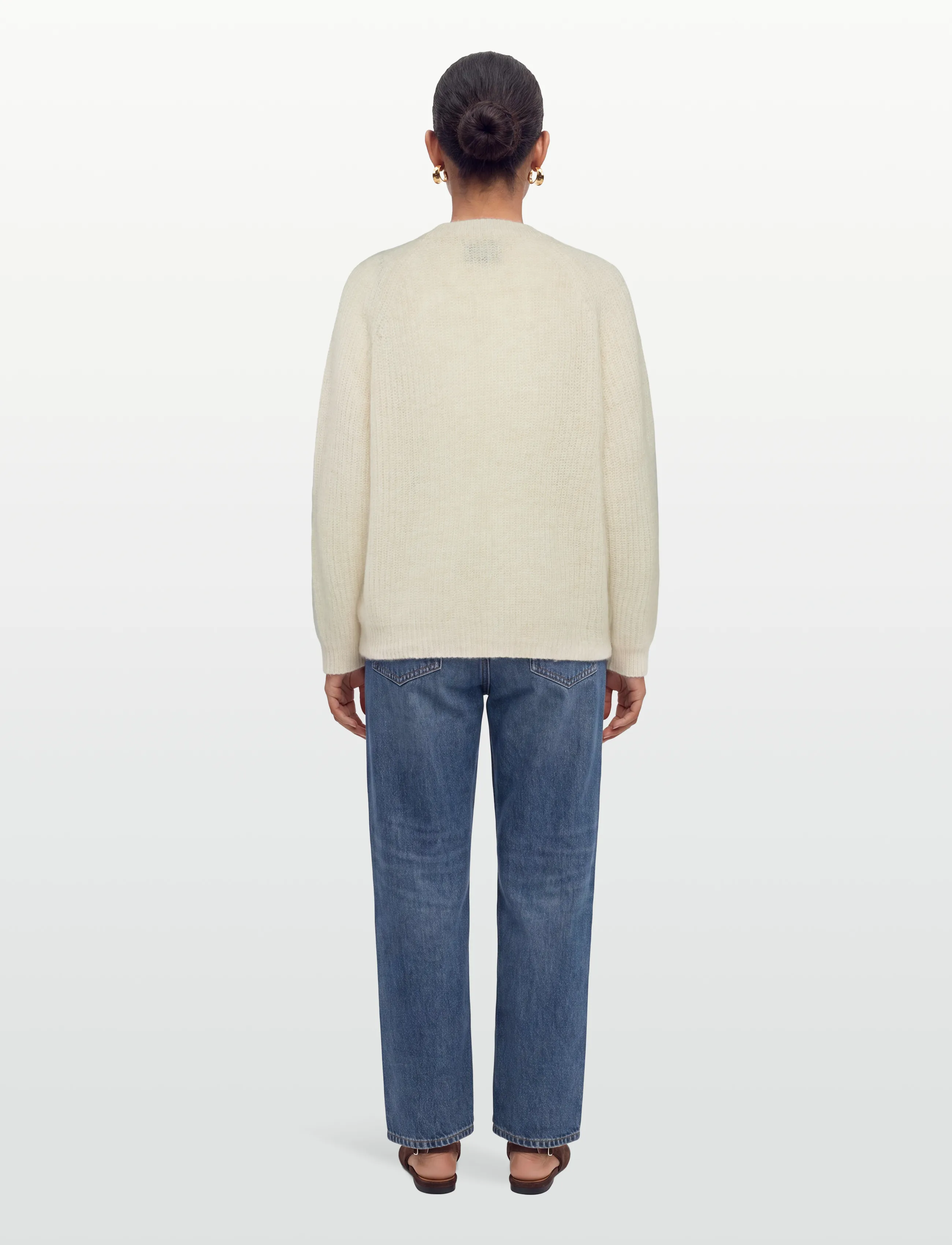 Lexington Clothing - Alpaca Blend Raglan Sweater - pullover - offwhite melange - 4