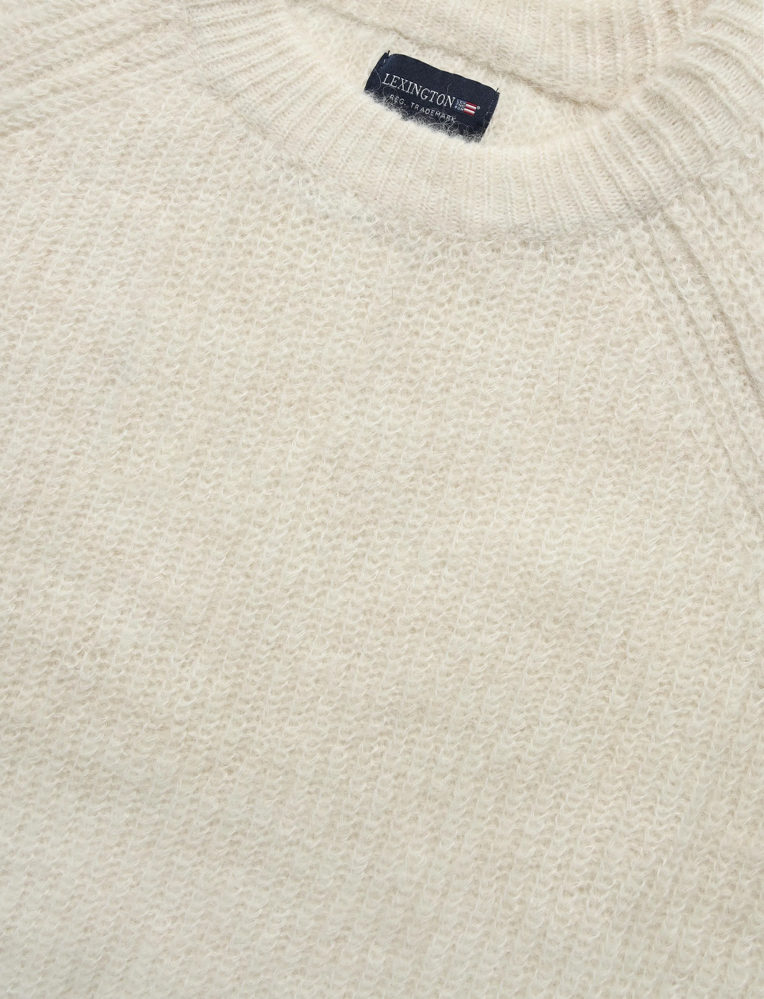 Lexington Clothing - Alpaca Blend Raglan Sweater - džemprid - offwhite melange - 2