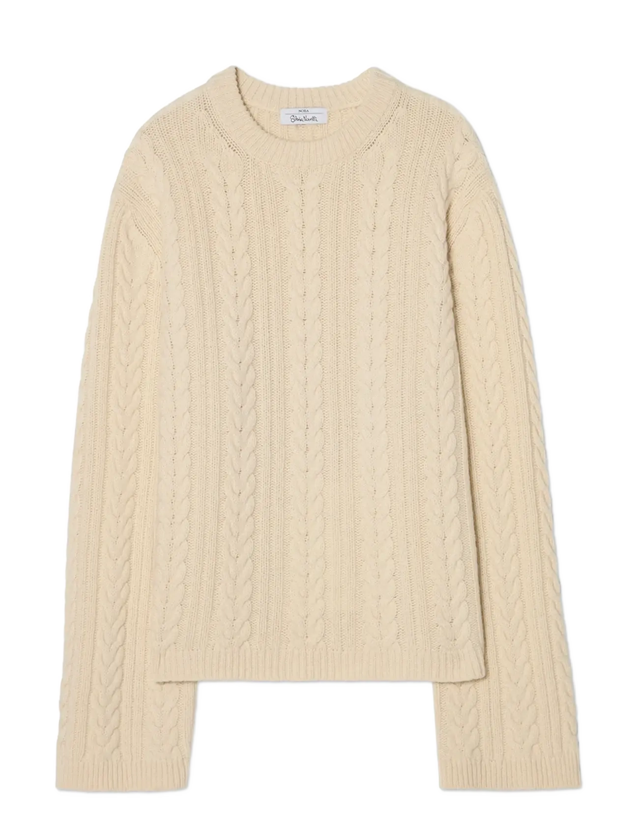 Lexington Clothing Cashmere Cable Knitted Sweater - Officewear - OFFWHITE / cream