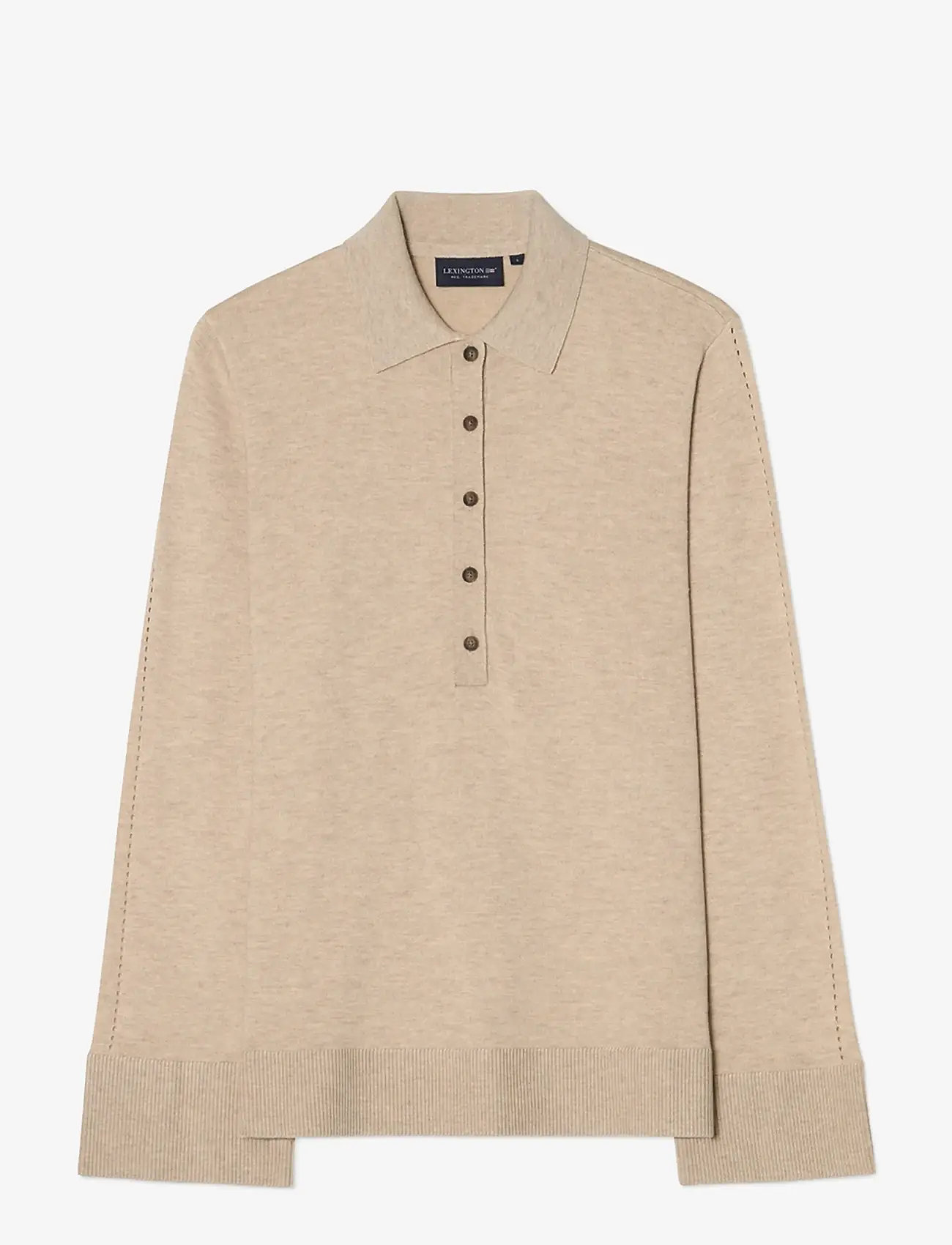 Lexington Clothing - Polo Knitted Sweater - pullover - beige melange - 1