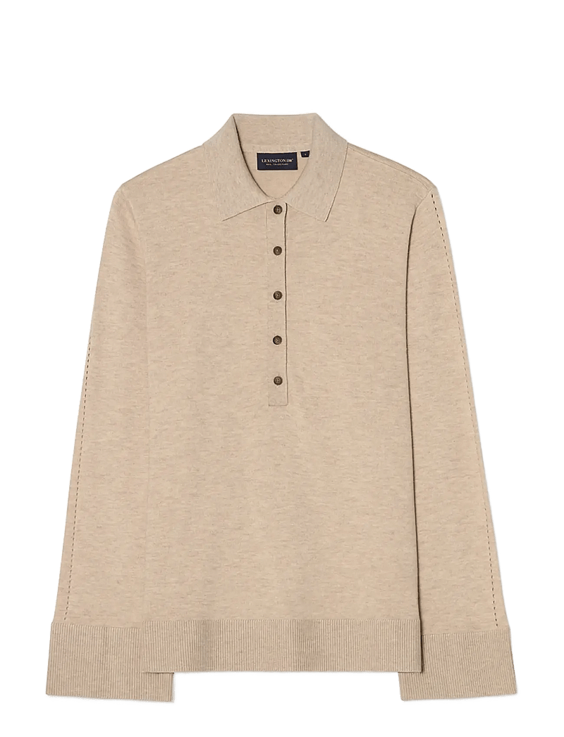 Lexington Clothing - Polo Knitted Sweater - pullover - beige melange - 1