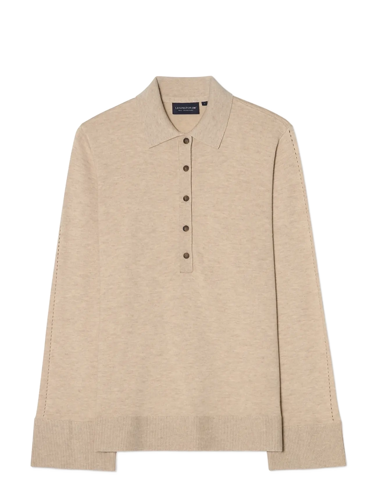 Lexington Clothing Polo Knitted Sweater - Tøj - BEIGE MELANGE / beige