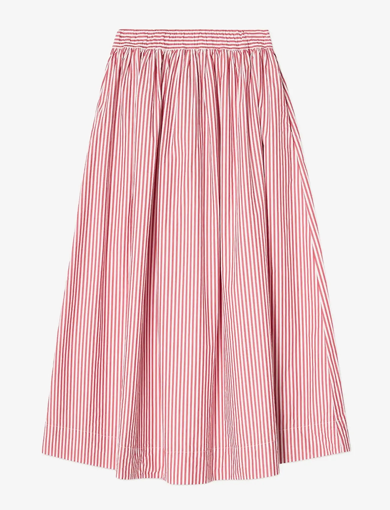 Lexington Clothing Organic Cotton Poplin Skirt - Kjolar - RED/WHITE STRIPE / red