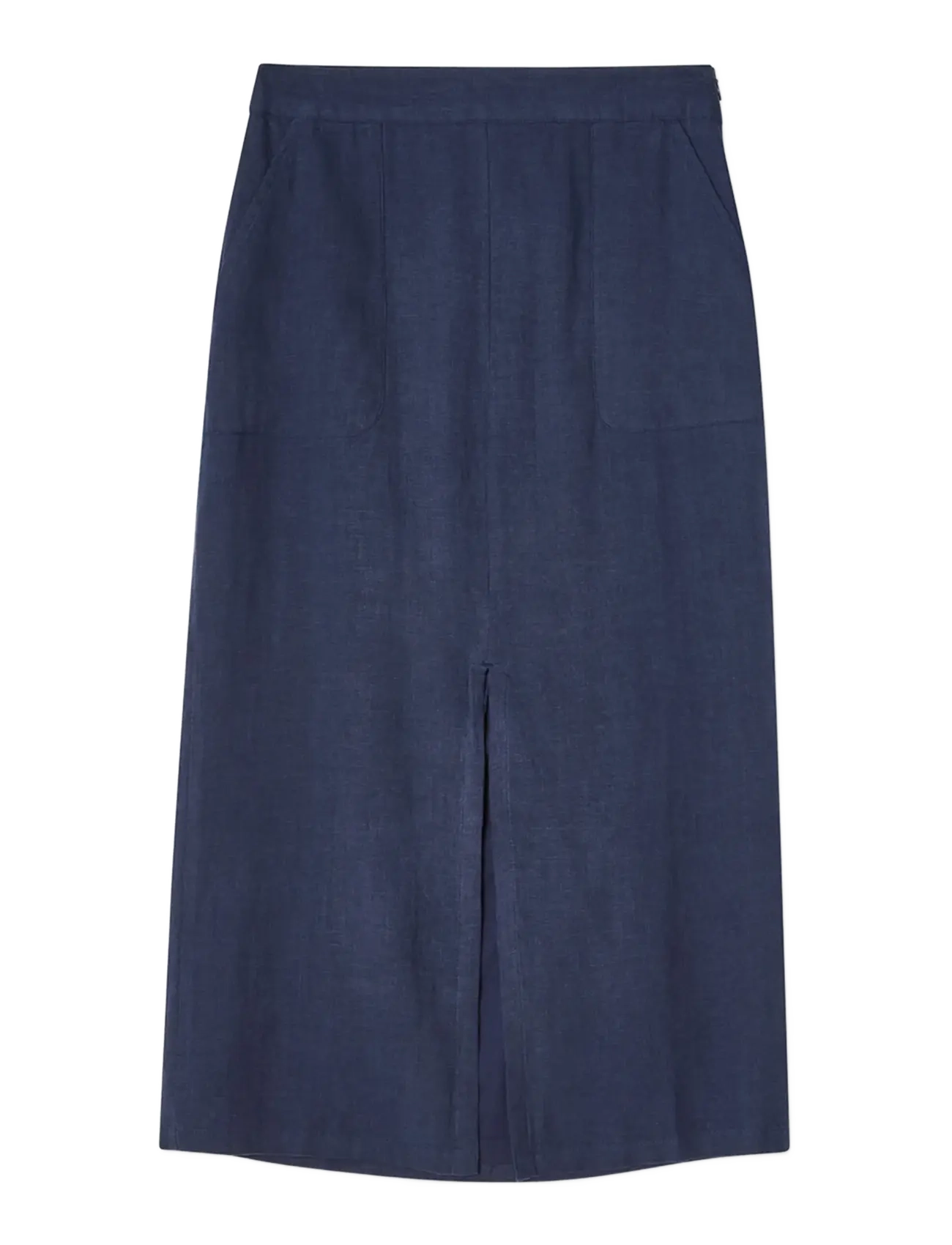 LEXINGTON CLOTHING Midi Linen Rock Navy - M - Damen