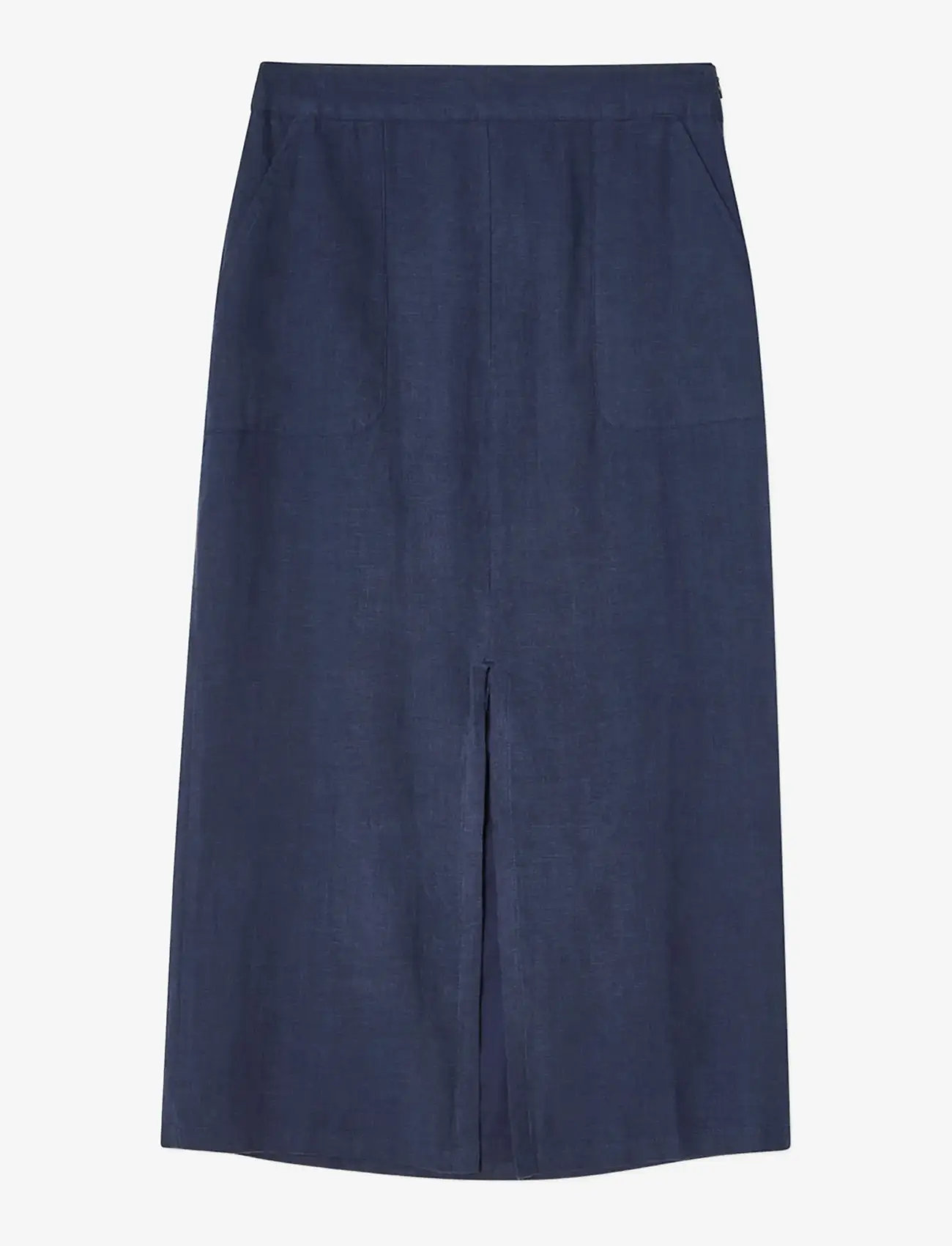 Lexington Clothing - Midi Linen Skirt - midi skirts - navy - 1