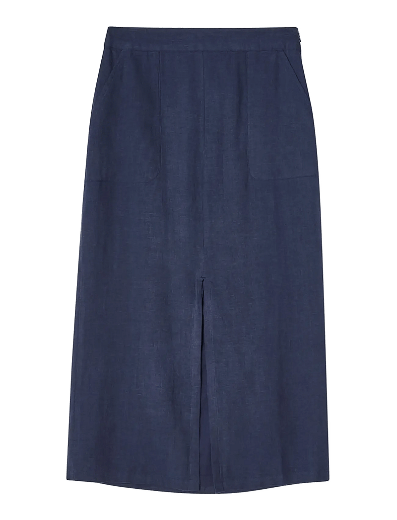 Lexington Clothing - Midi Linen Skirt - midi-röcke - navy - 1
