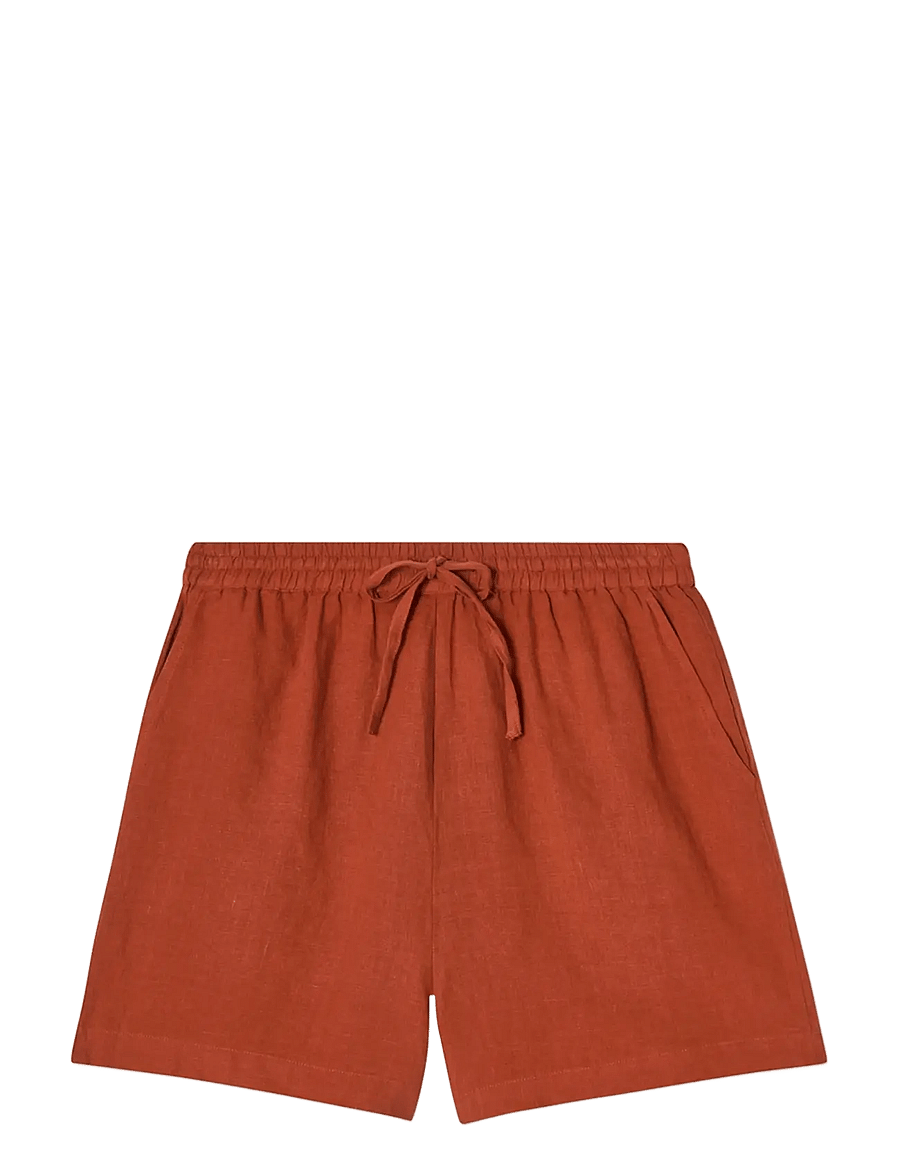 Lexington Clothing - Mid-Waist Linen Shorts - shorts en lin - rust - 1