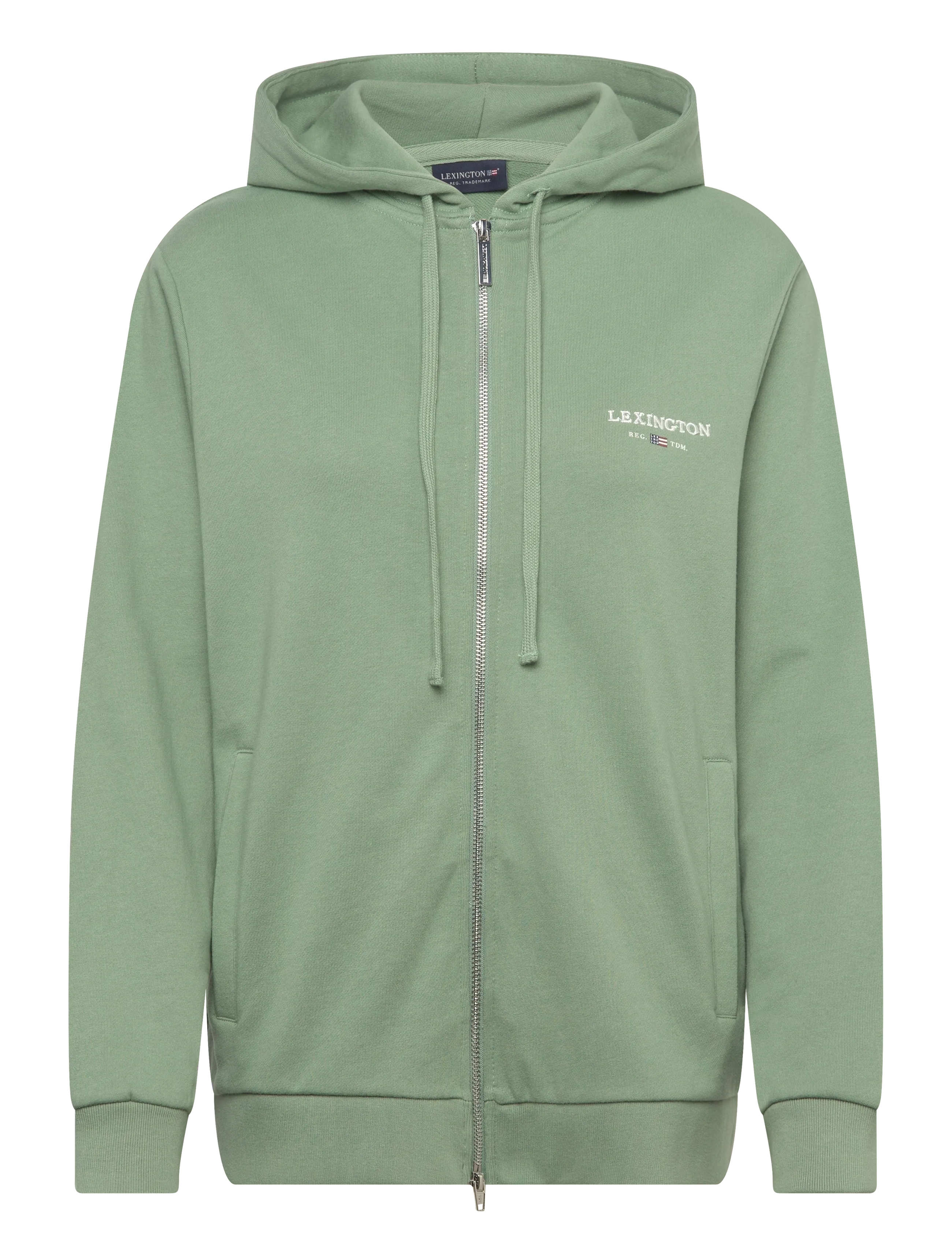 Lexington Clothing Classic Logo Zip Hoodie - Sweatshirts - GREEN / green
