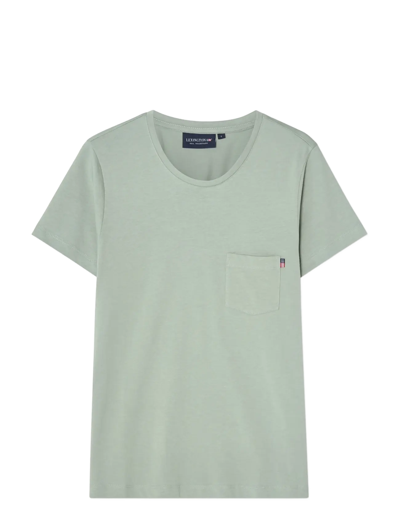 LEXINGTON CLOTHING Baumwolle-Modal Blend Klassisch Tee Grün - M - Damen