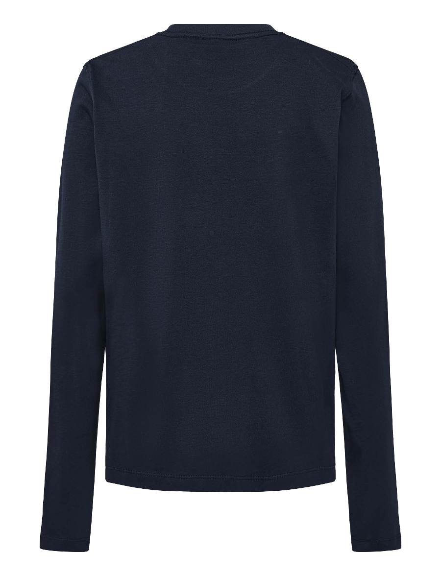 Lexington Clothing - Long Sleeve Cotton Tee - langærmede toppe - navy - 1