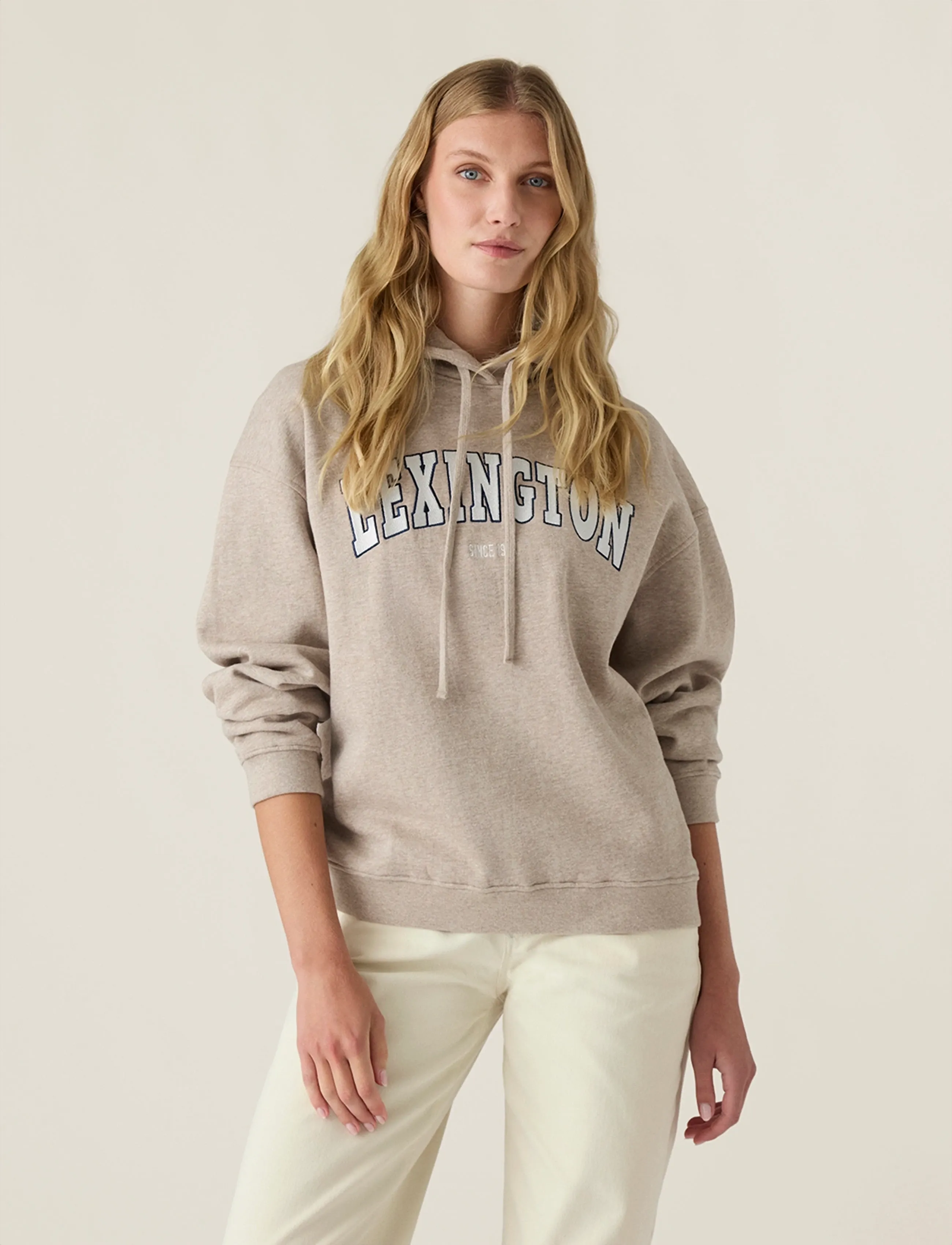 Lexington Clothing - Logo Hoodie - hættetrøjer - light brown melange - 3