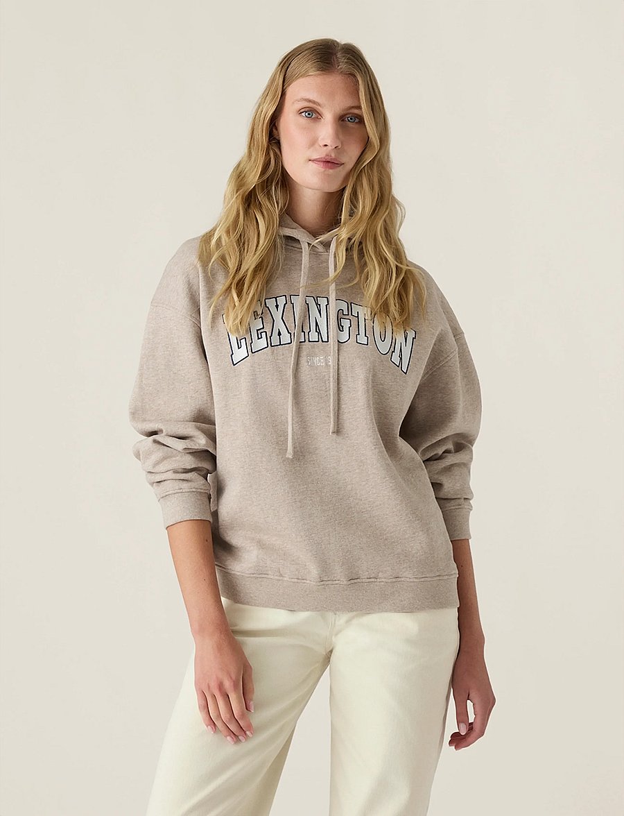 Lexington Clothing - Logo Hoodie - hættetrøjer - light brown melange - 3