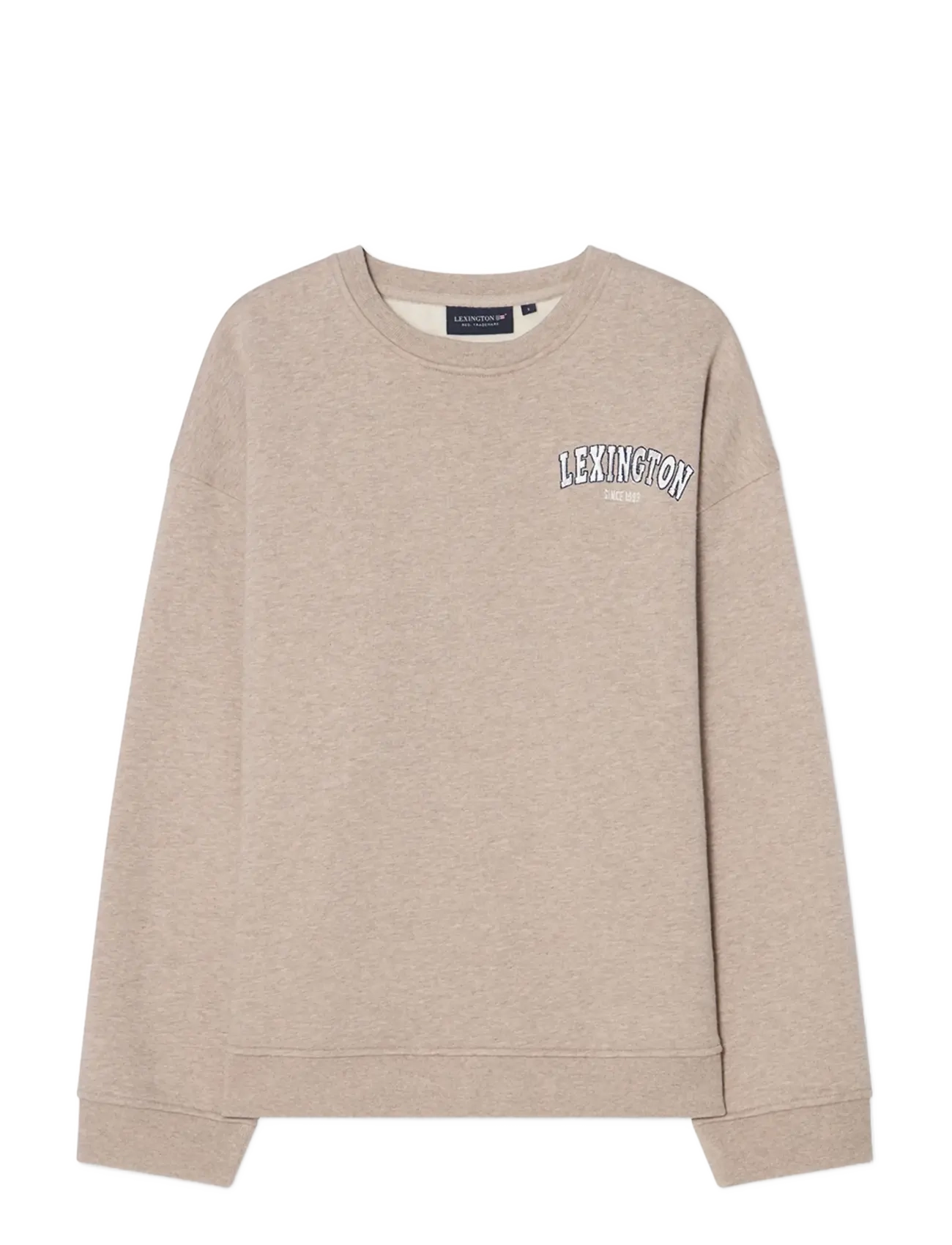 Lexington Clothing Logo Sweatshirt - Lexington Clothing - LIGHT BROWN MELANGE / beige