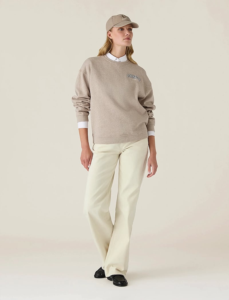 Lexington Clothing - Logo Sweatshirt - modetrends - light brown melange - 0