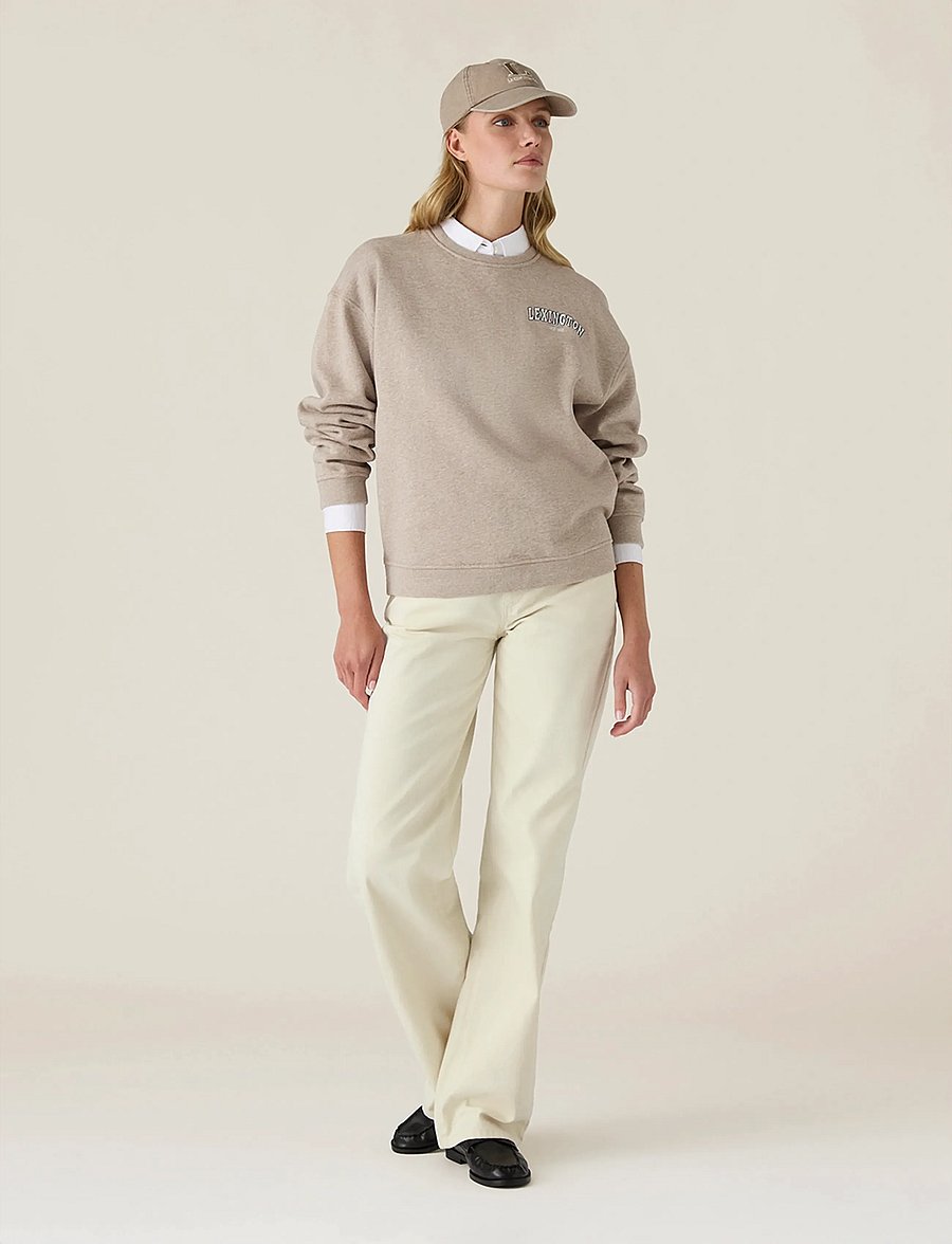 Lexington Clothing - Logo Sweatshirt - modetrender - light brown melange - 0