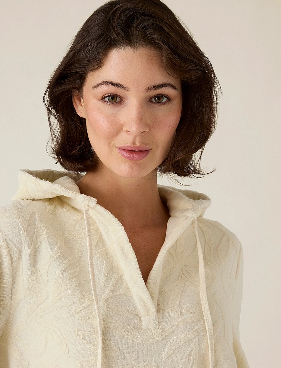 Lexington Clothing - Organic Cotton Terry Surfer Hood - hoodies - offwhite - 3
