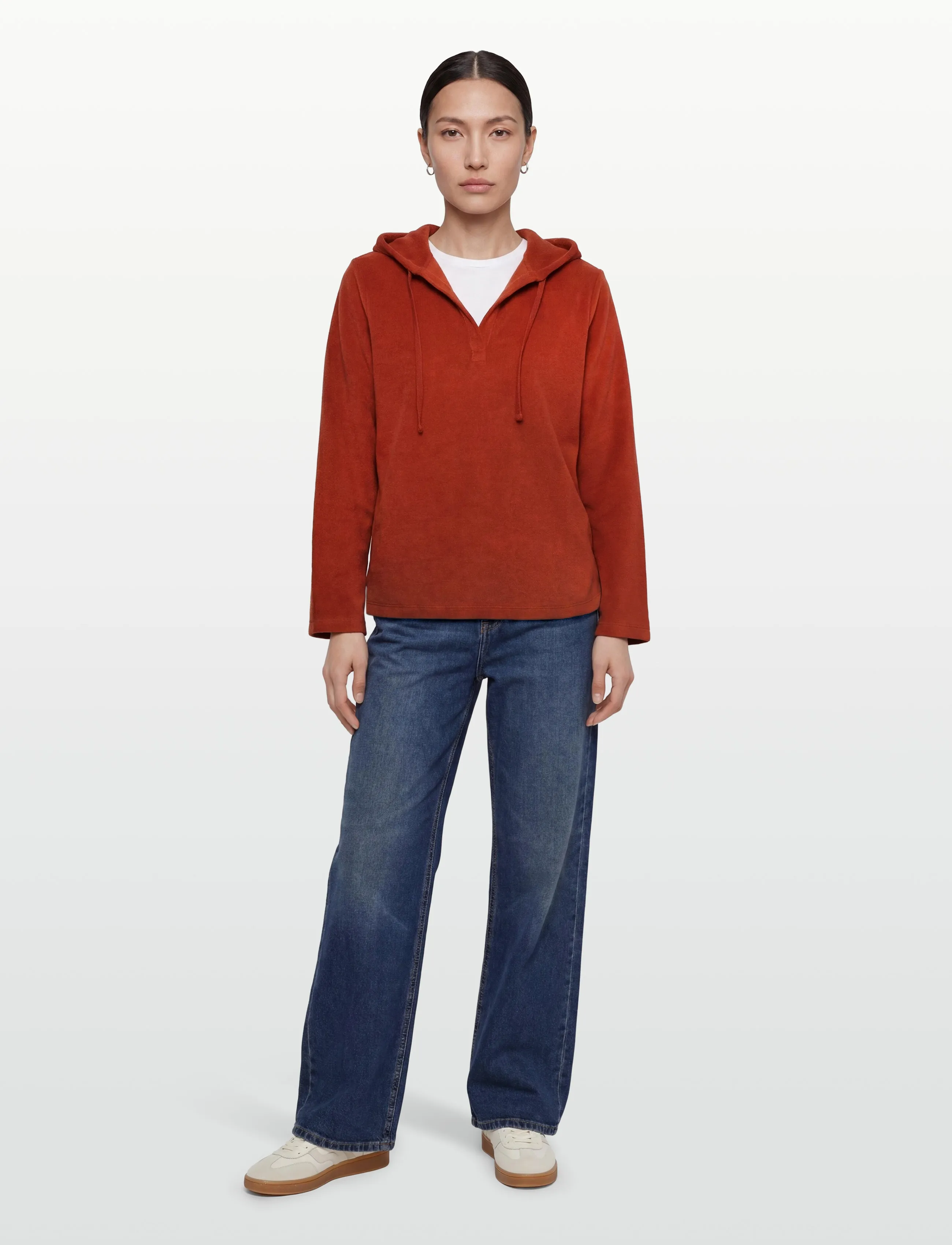 Lexington Clothing Organic Cotton Terry Surfer Hood, M, Blue, Sweatshirts & Hættetrøjer > Hættetrøjer, Dame