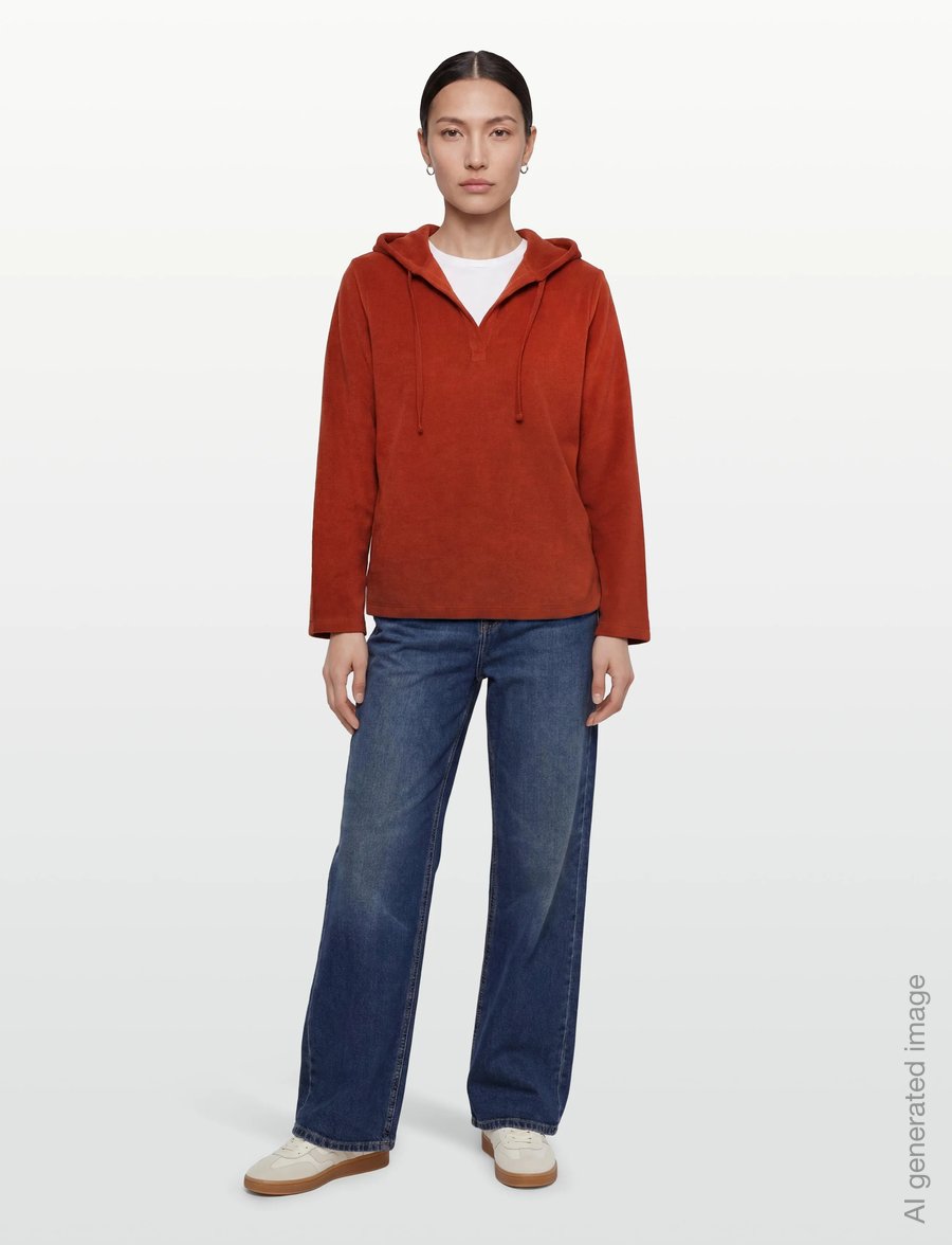 Lexington Clothing - Organic Cotton Terry Surfer Hood - hoodies - rust - 0