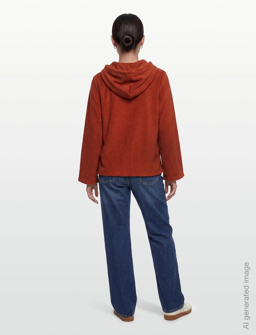 Lexington Clothing - Organic Cotton Terry Surfer Hood - hoodies - rust - 4