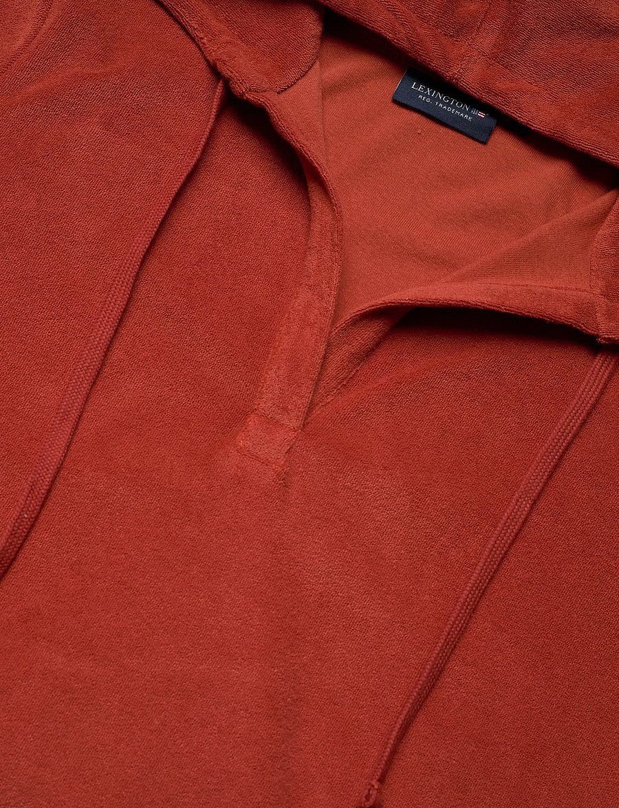 Lexington Clothing - Organic Cotton Terry Surfer Hood - hoodies - rust - 5