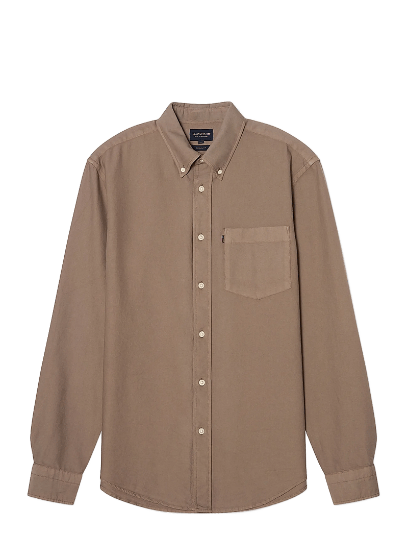 Lexington Clothing - Casual Oxford B.D Shirt - podstawowe koszulki - brown - 1