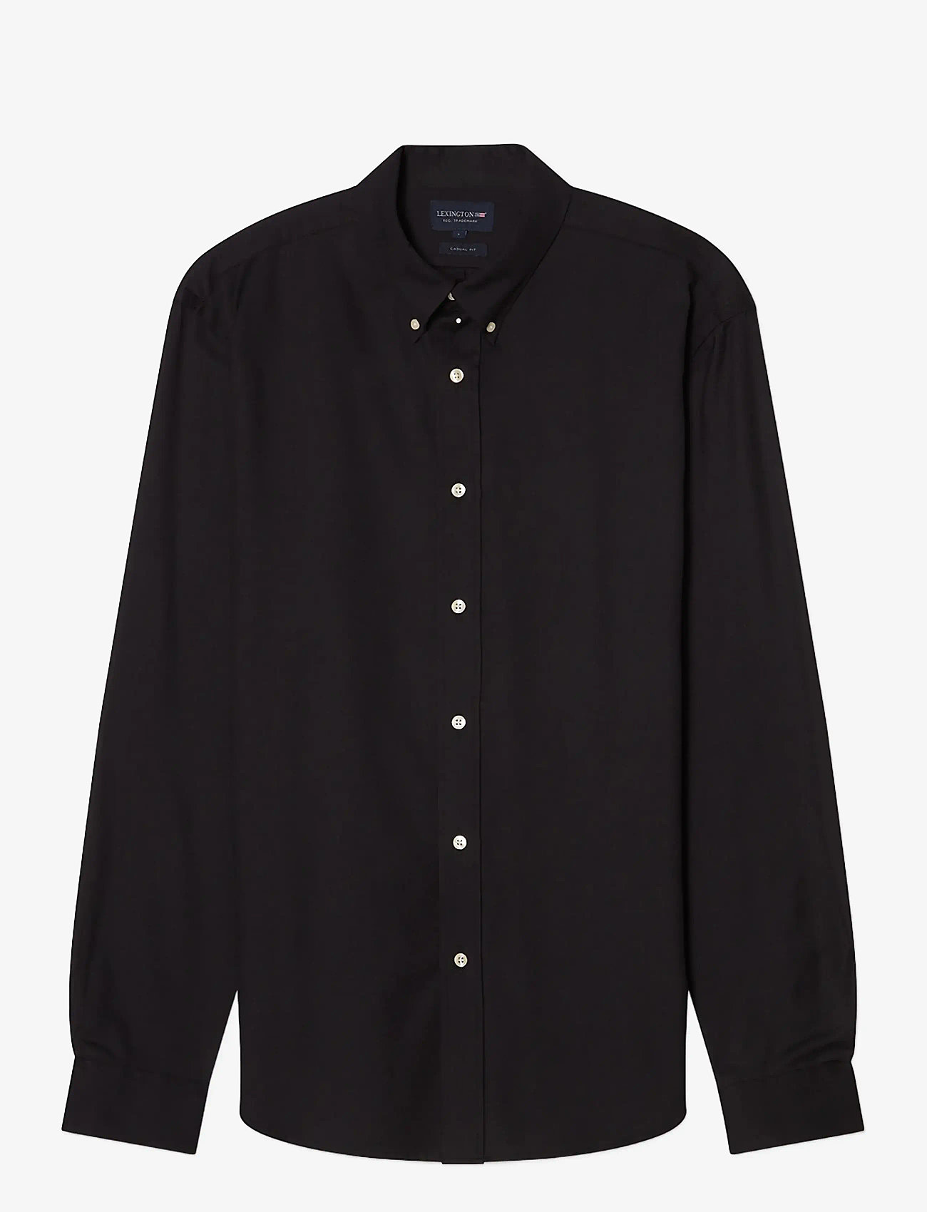 Lexington Clothing - Casual Solid Flannel B.D Shirt - basic-hemden - black - 1