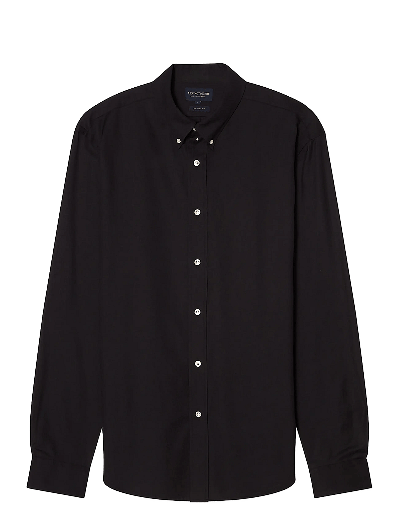 Lexington Clothing - Casual Solid Flannel B.D Shirt - basic-hemden - black - 1