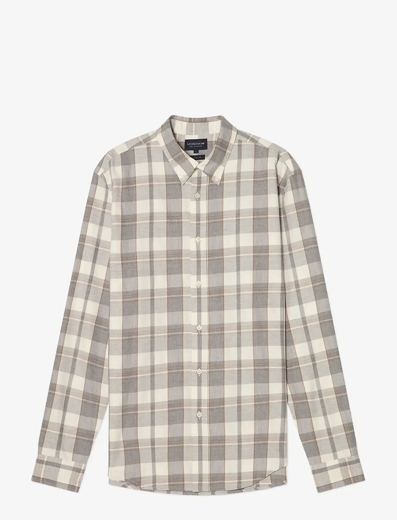 Lexington Clothing - Casual Check Flannel B.D Shirt - basic-hemden - gray check - 0