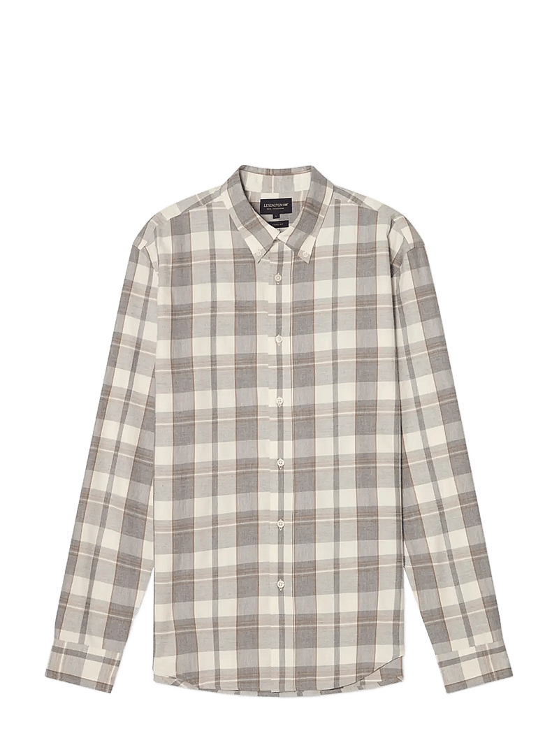 Lexington Clothing - Casual Check Flannel B.D Shirt - basic-hemden - gray check - 0