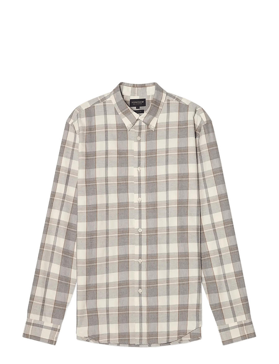 Lexington Clothing - Casual Check Flannel B.D Shirt - basic skjorter - gray check - 1