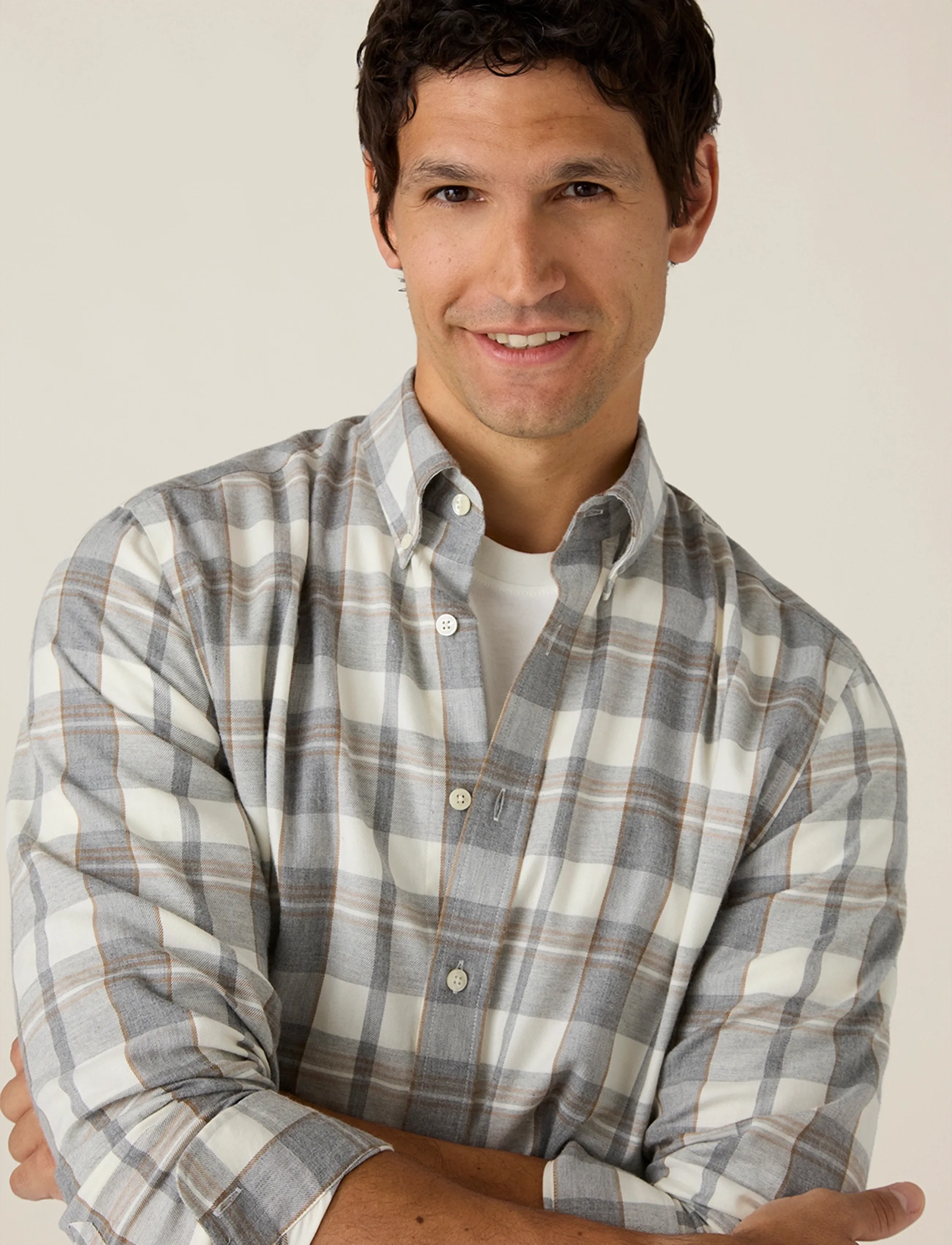 Lexington Clothing - Casual Check Flannel B.D Shirt - basic skjorter - gray check - 3