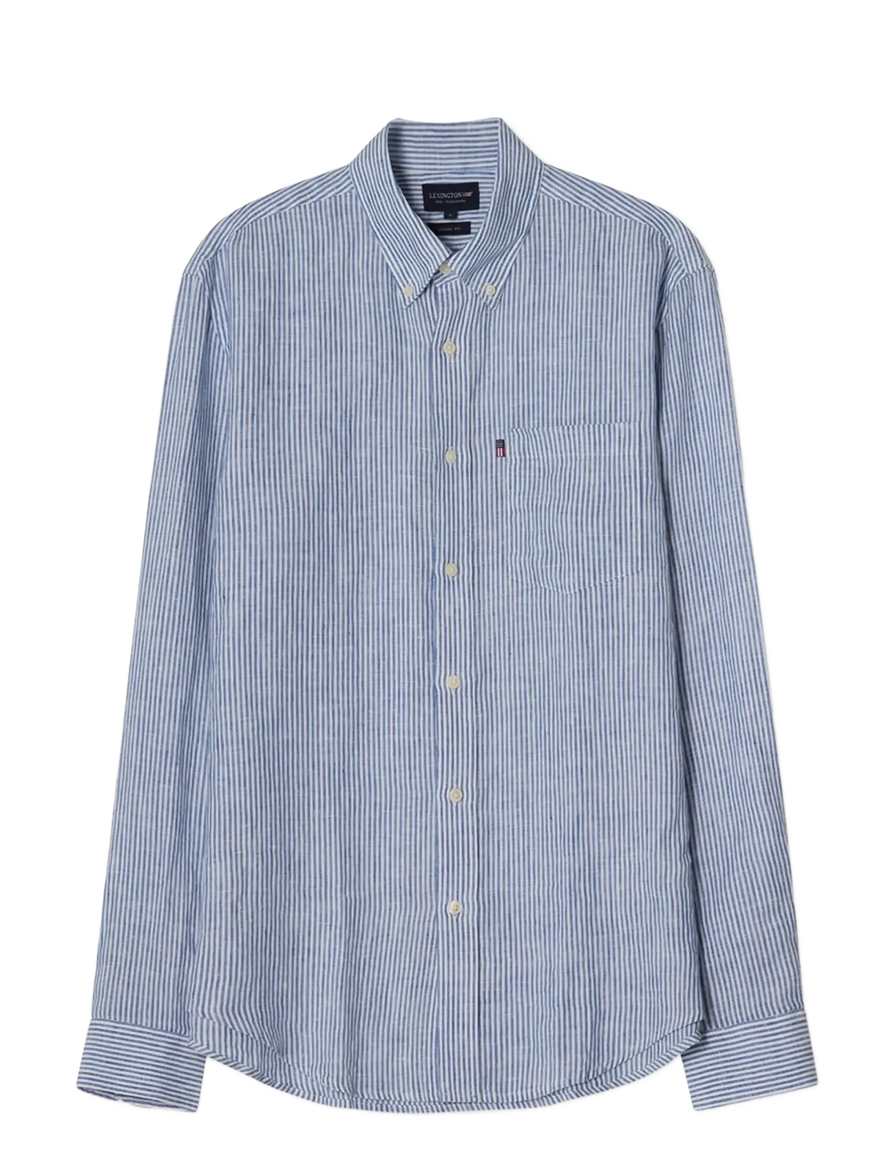 LEXINGTON CLOTHING Casual Linen B.d Shirt Blau - L - Herren