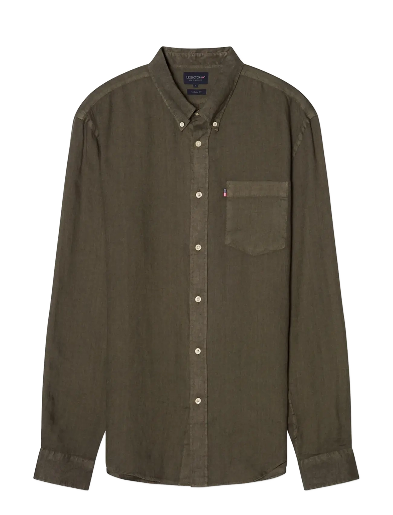 Lexington Clothing Casual Linen B.D Shirt - Lexington Clothing - DARK GREEN / green
