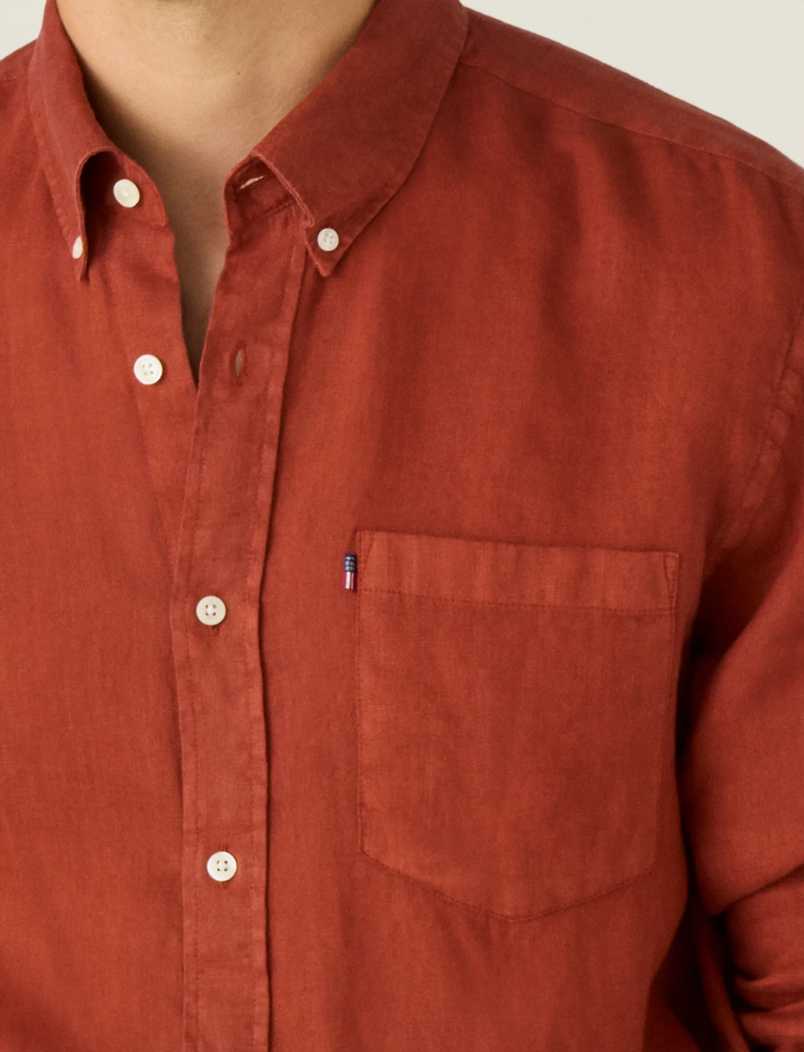 Lexington Clothing - Casual Linen B.D Shirt - chemises basiques - rust - 3