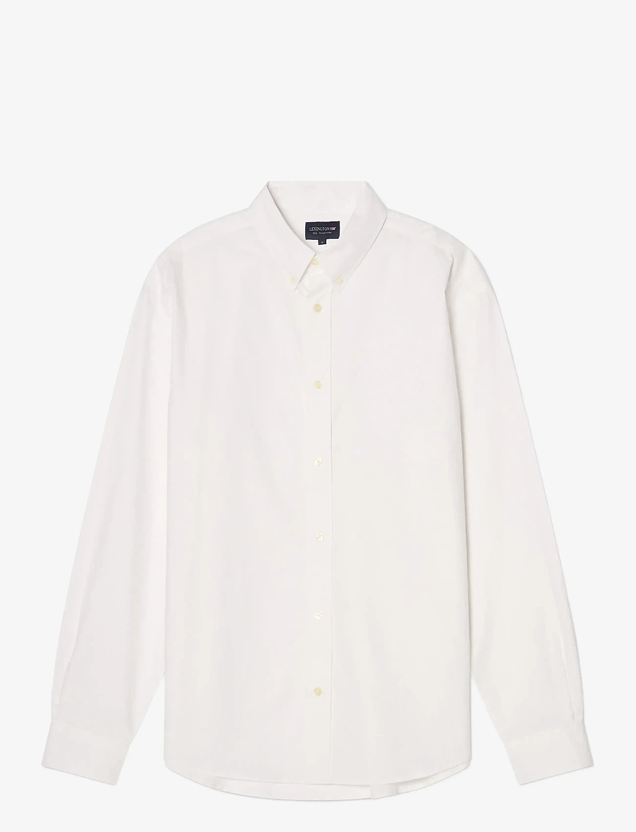 Lexington Clothing - Loose Crisp Poplin B.D Shirt - tavalised t-särgid - white - 1
