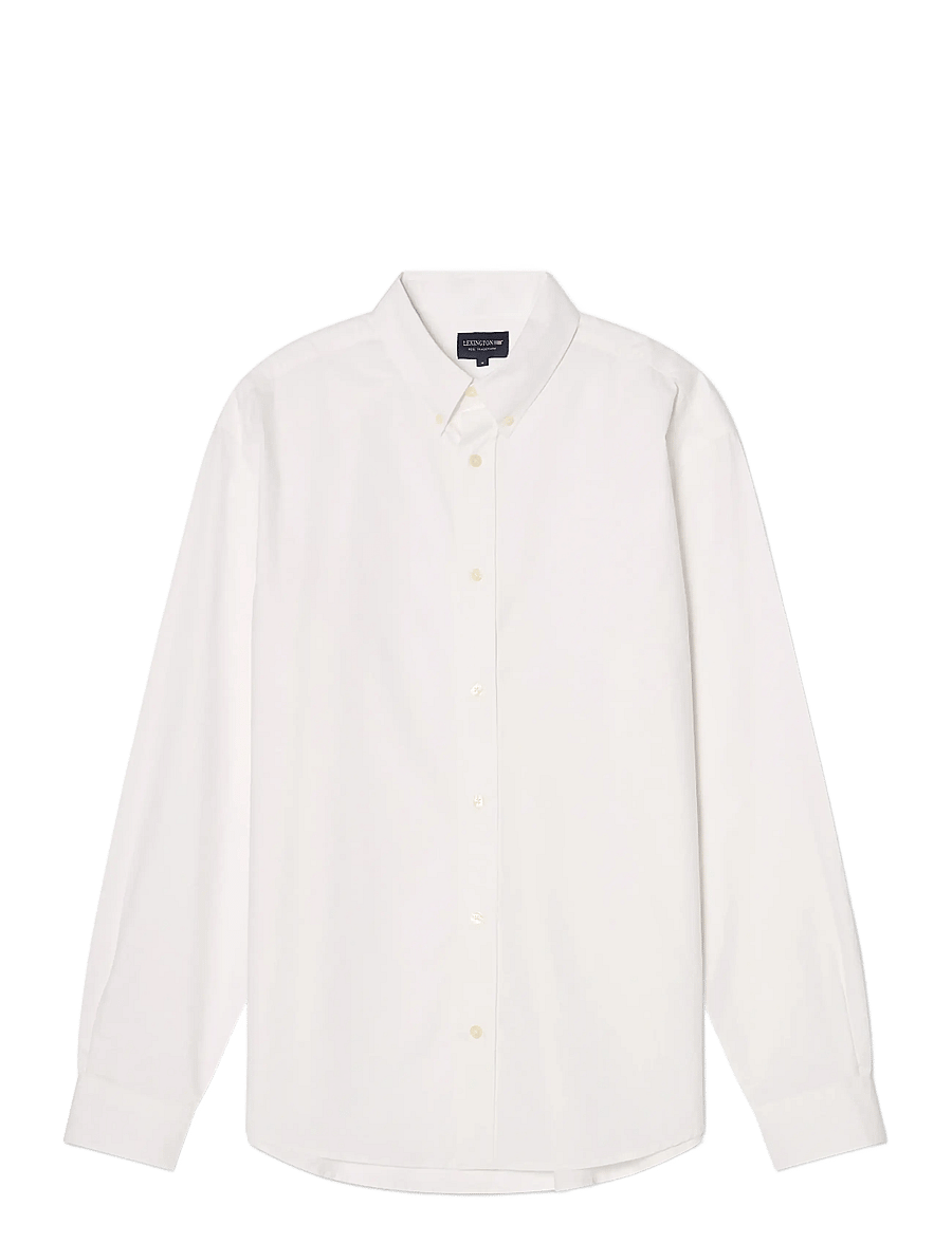 Lexington Clothing - Loose Crisp Poplin B.D Shirt - basic krekli - white - 1