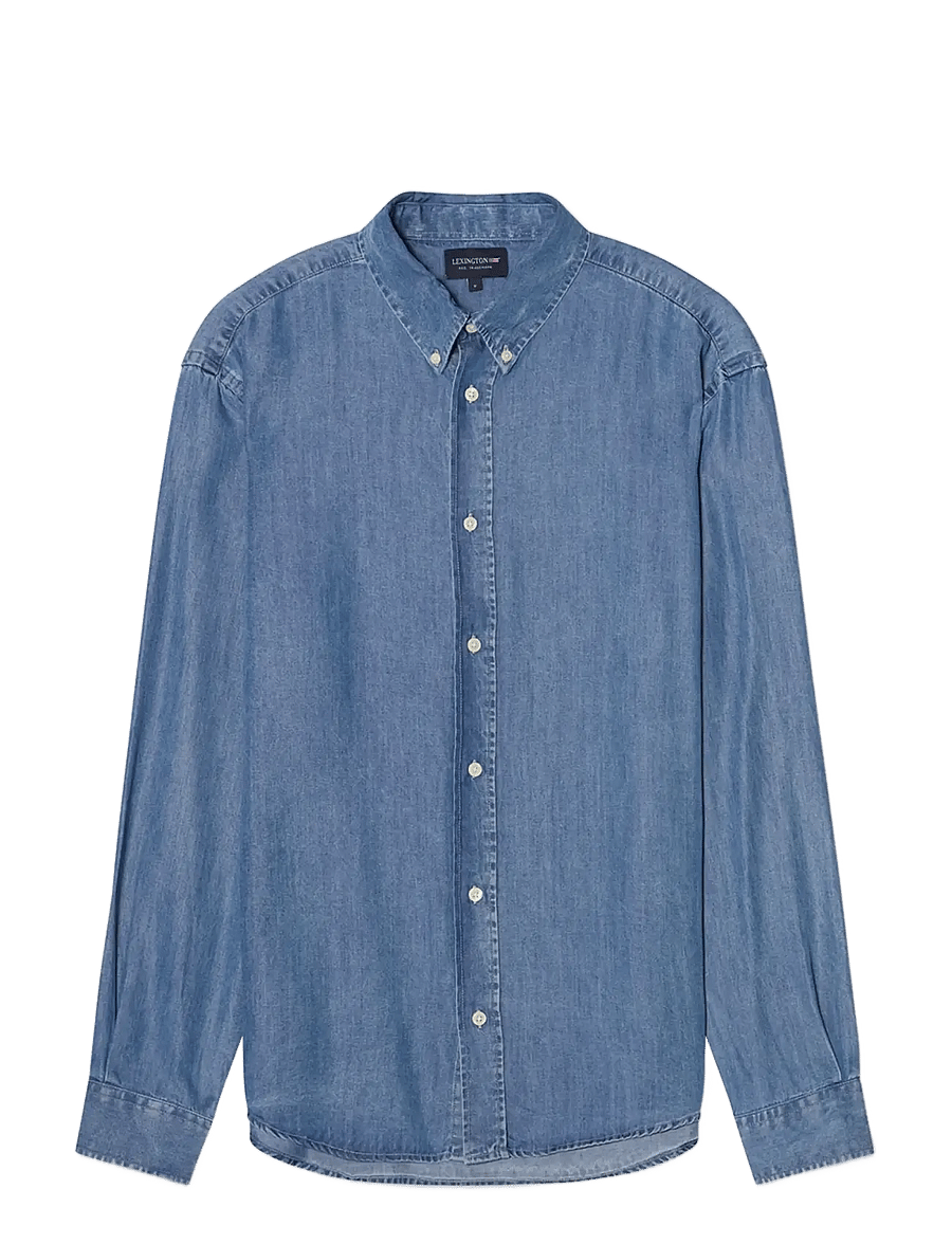 Lexington Clothing - Loose Indigo B.D Shirt - basic-hemden - medium blue - 1