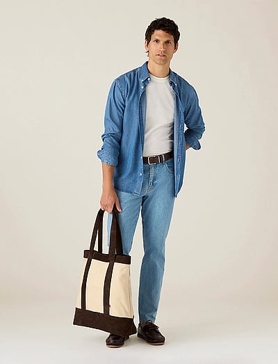 Lexington Clothing Loose Indigo B.D Shirt - Shirts - MEDIUM BLUE / blue