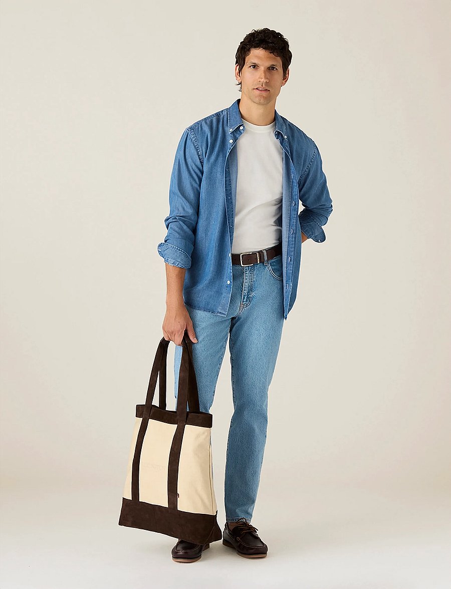 Lexington Clothing - Loose Indigo B.D Shirt - basic-hemden - medium blue - 0