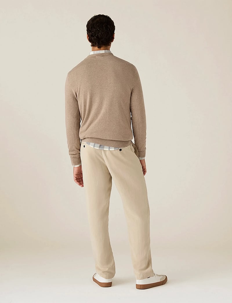 Lexington Clothing - Cotton Crew Knitted Sweater - rundhalsad - beige melange - 2