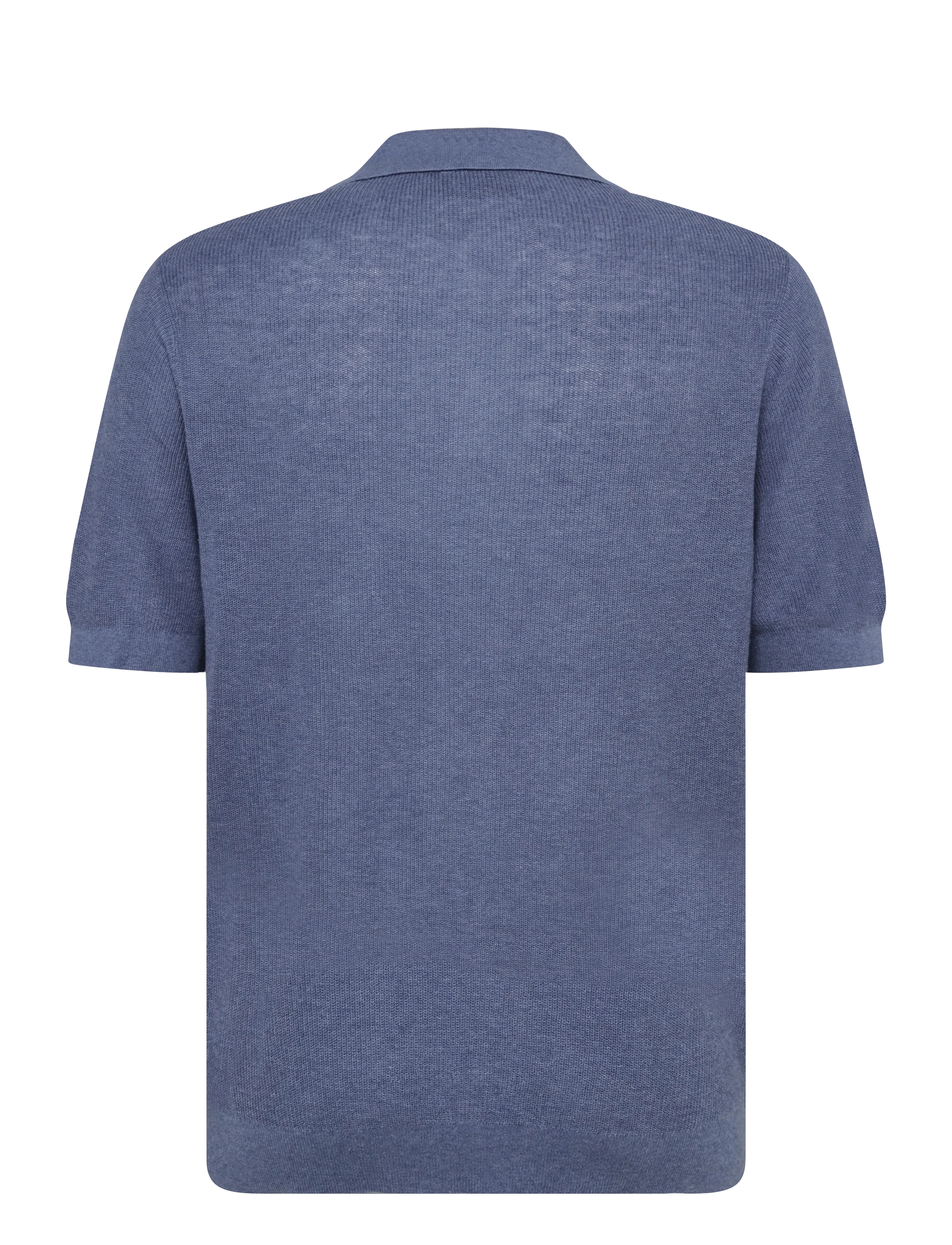 Lexington Clothing - Casual Fit Short Sleeve Polo Sweater - kootud polosärgid - medium blue melange - 1