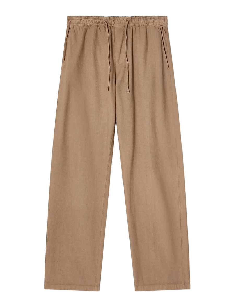 Lexington Clothing - Casual Linen Blend Pants - linen trousers - brown - 0