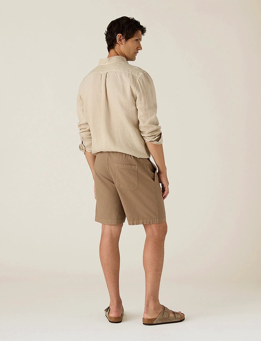 Lexington Clothing - Casual Linen Blend Shorts - kiti variantai - brown - 2