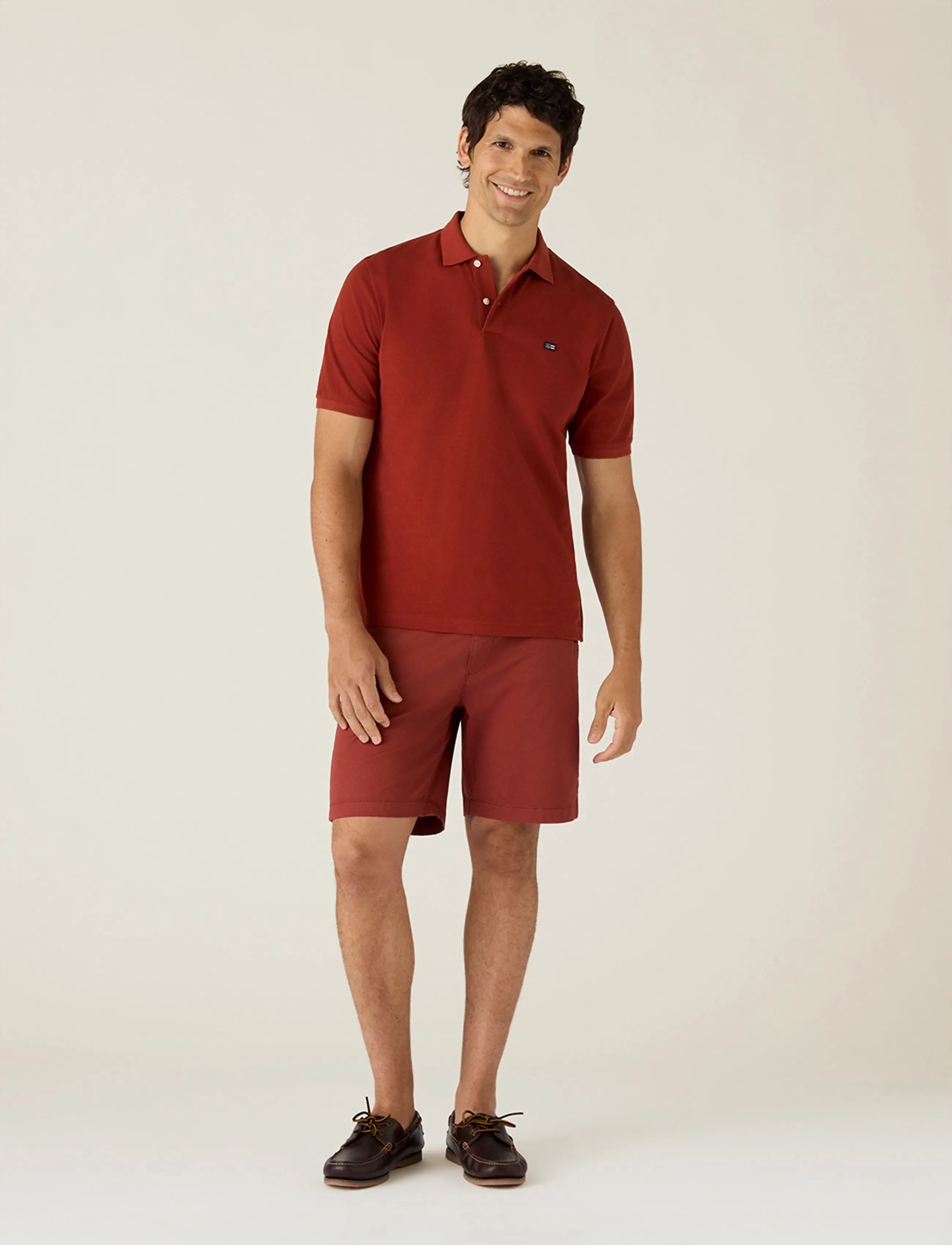 Lexington Clothing Classic Cotton Twill Shorts - Nach Stil kaufen - RUST / brown