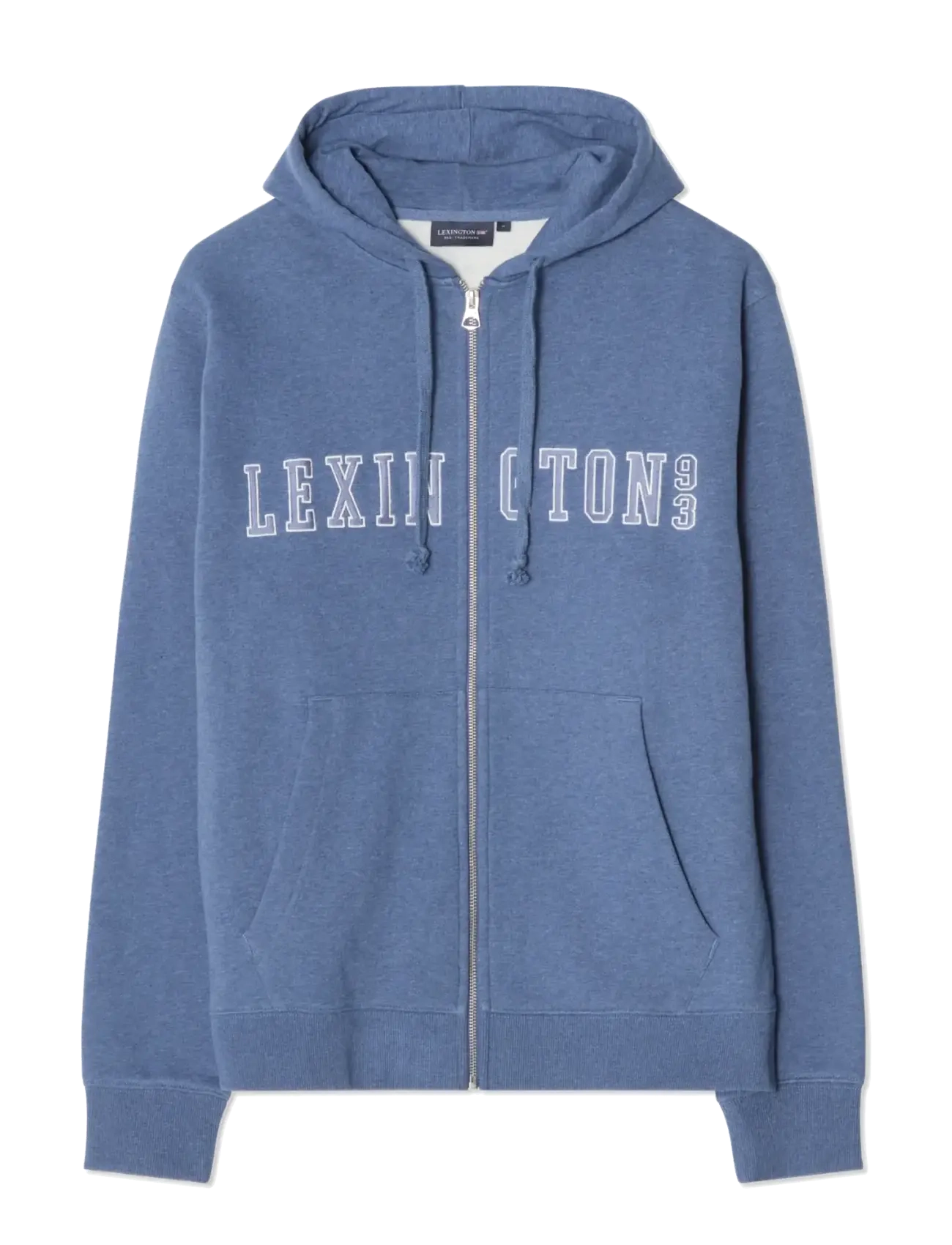 Lexington Clothing Organic Cotton Logo Zip-Up Hoodie, L, Sweatshirts & Hoodies, Blau - Männerswear