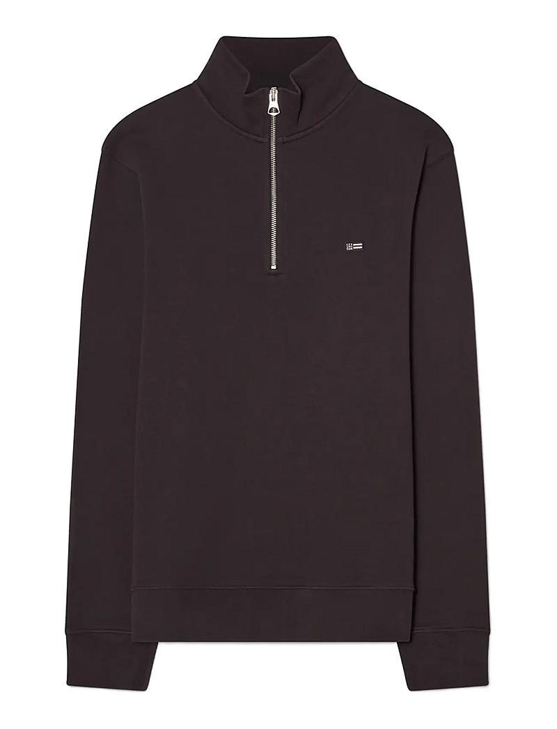 Lexington Clothing - Organic Cotton Half-Zip Sweatshirt - nach anlass kaufen - black - 0